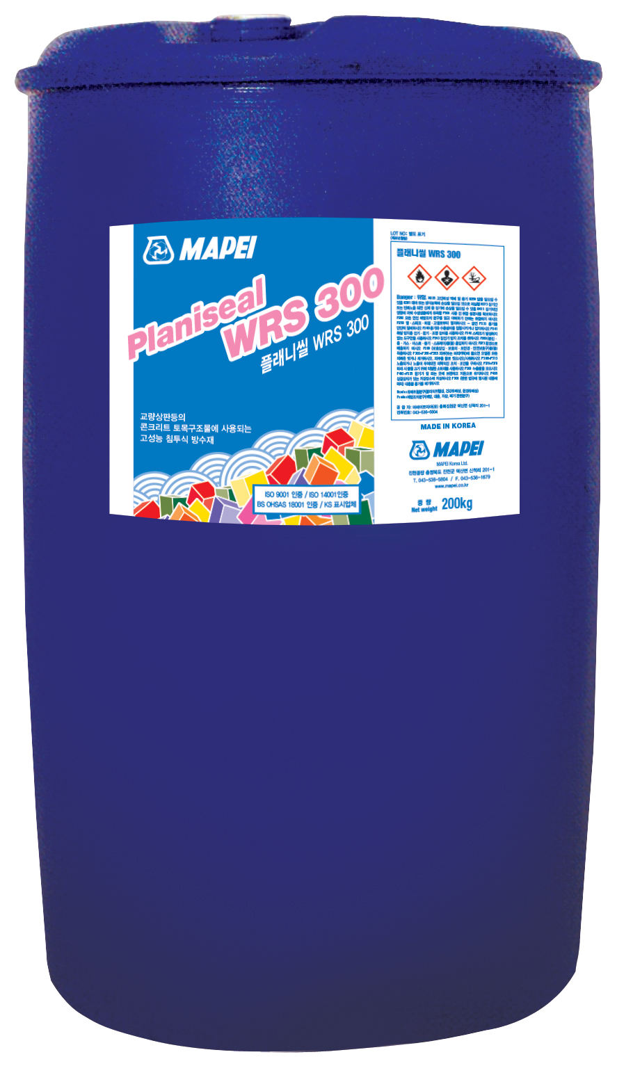 마페이 플래니씰 WRS300 / 고성능 토목용 침투방수제 18kg  (Planiseal WRS 300))(착불만 가능합니다)